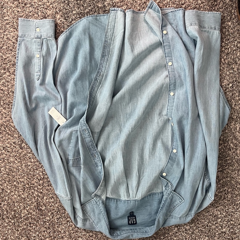 GAP Light Blue Denim Top